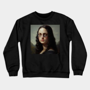 Mona Lisa with Glasses Crewneck Sweatshirt